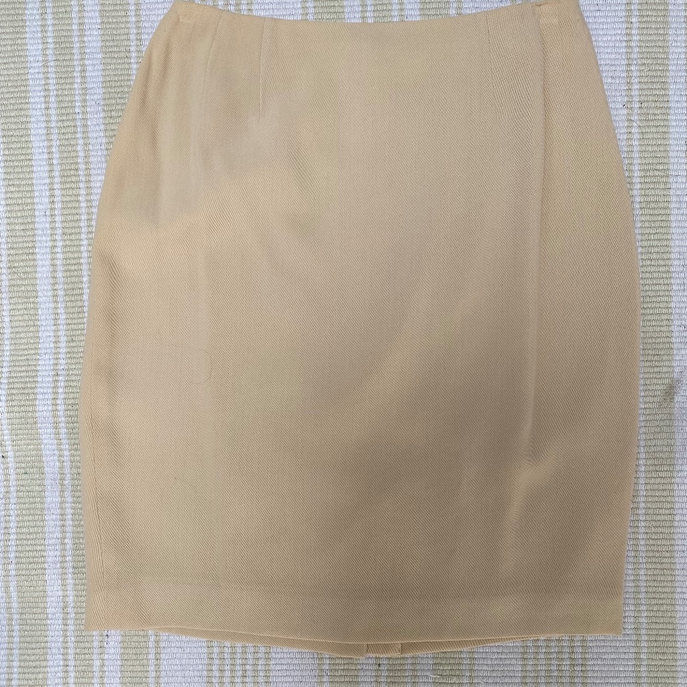Emanuel Ungaro Vintage Cream Pencil Skirt Size 40 (US size 6)